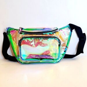 NWOT Holographic Fanny Pack w/Black Strap